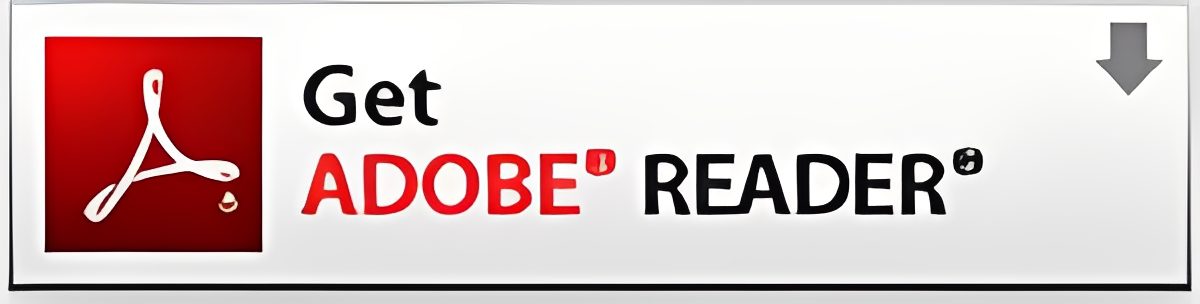 Get Adobe Reader download button with logo.